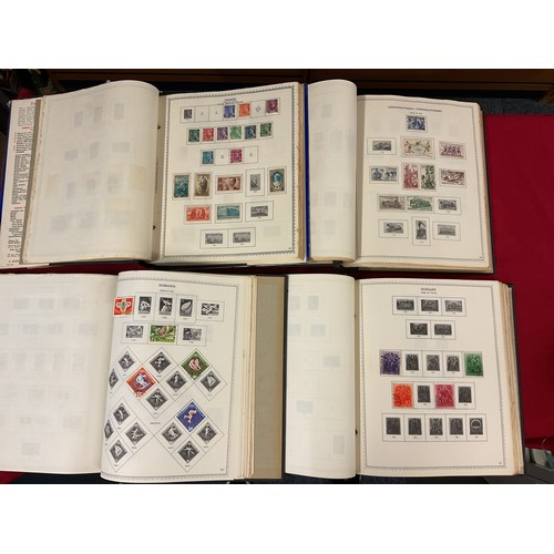 115 - Four albums of stamps to include France, Czechoslovakia, Hungary and Romania