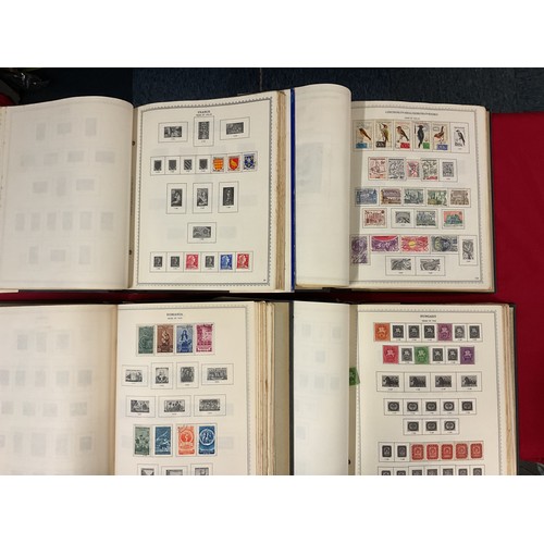 115 - Four albums of stamps to include France, Czechoslovakia, Hungary and Romania