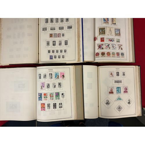 115 - Four albums of stamps to include France, Czechoslovakia, Hungary and Romania