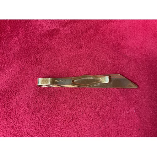 201 - A rolled gold tie/scarf clip, 6.8 grams