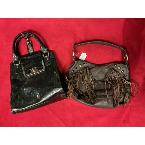 224 - A Jasper Conran faux leather handbag together with a brown leather Jasper Conran bag
