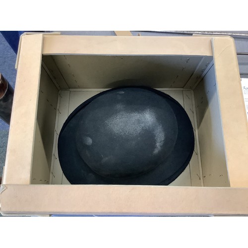 326 - A boxed vintage bowler hat size 7