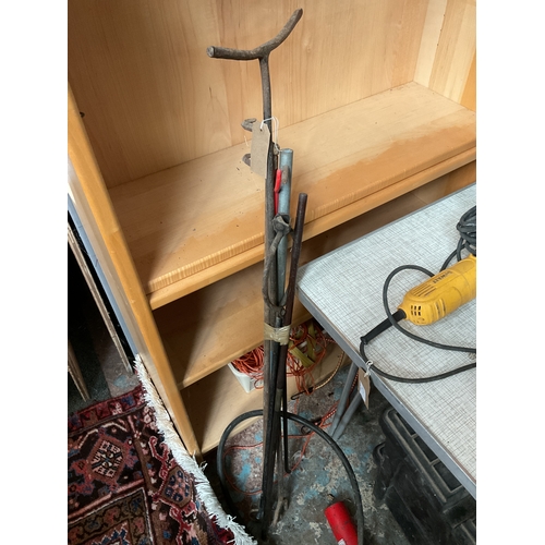 359 - A selection of metal manhole cover lifters, spikes etc