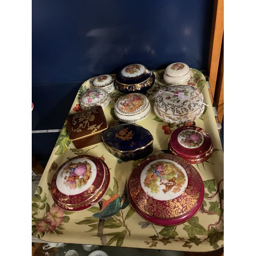 88 - A selection of Limoges trinket pots
