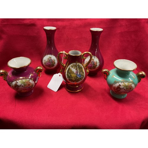 90 - Five Limoges china vases