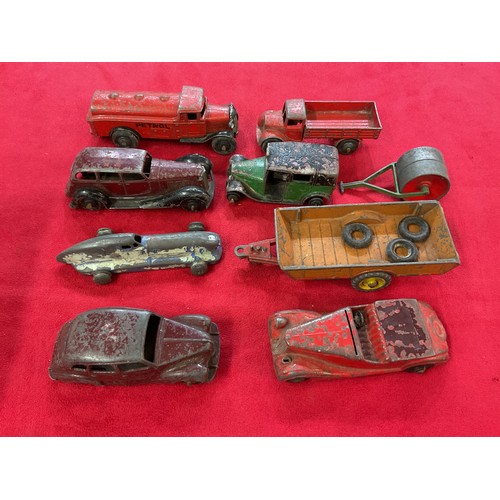 118 - A mixed selection of vintage play-worn Dinky die-cast vehicles to include a Hotchkiss