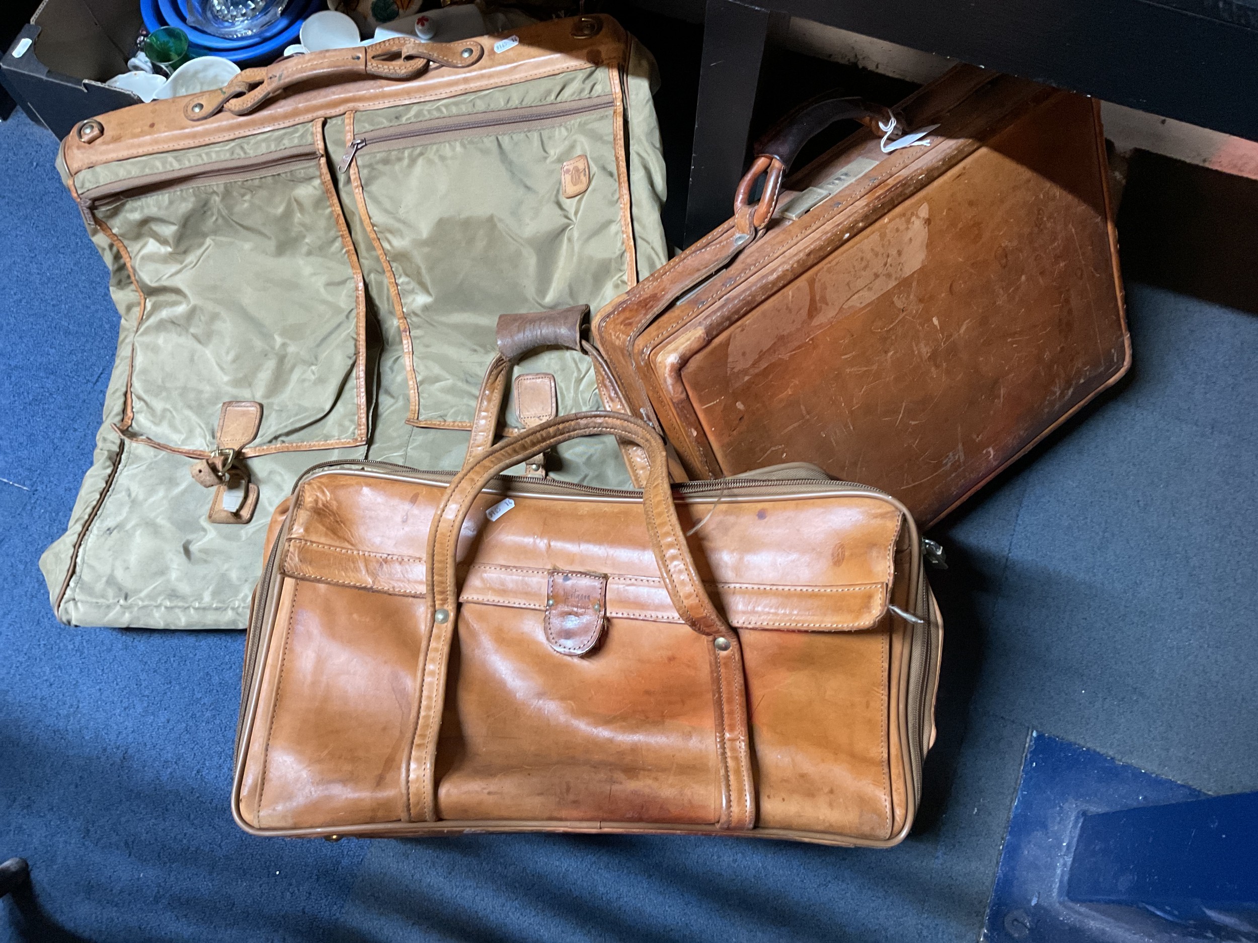 Three gent's travelling Hartman luggage bags