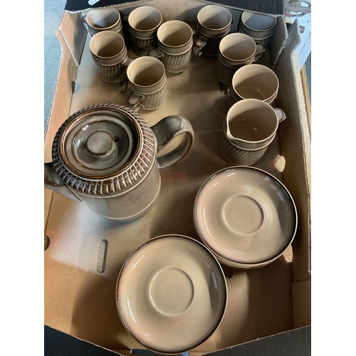 303 - A collection of Denby 'Sonnet' coffee ware