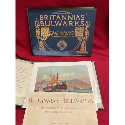327 - Two large folder/books of Britannia's Bulwarks plates