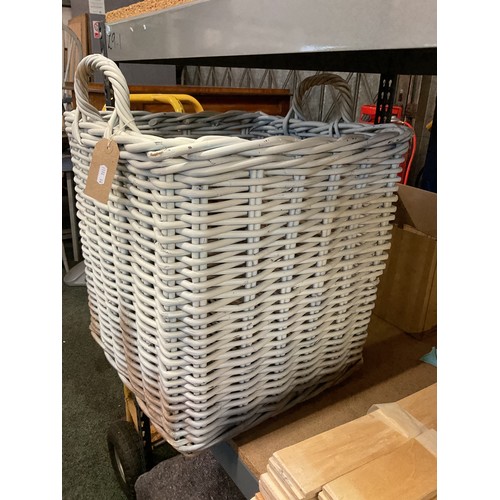 348 - A large wicker log basket