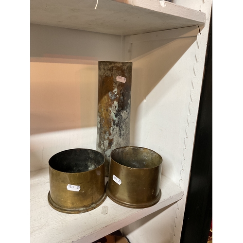 313 - Three WWI shell casings