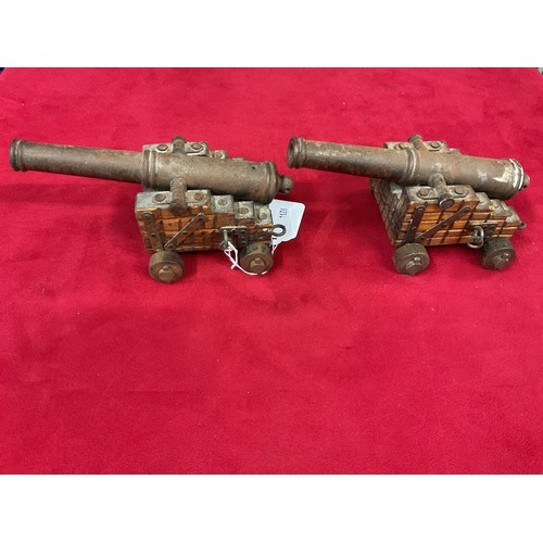 95 - Two vintage desktop cannons