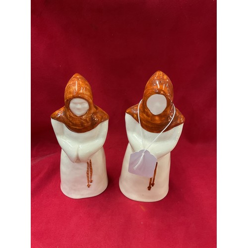 20 - A pair of Cinque Ports Pottery monks salt and pepper pots