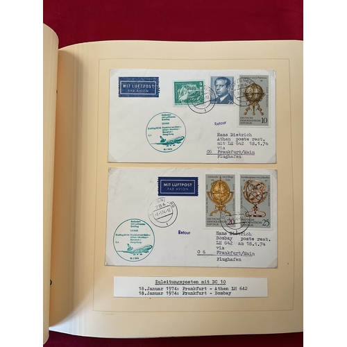 291 - A large album of Lufthansa flight covers 1973-1974