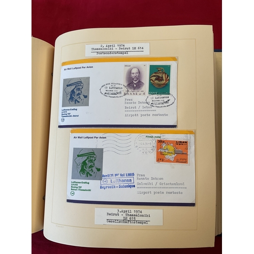 291 - A large album of Lufthansa flight covers 1973-1974