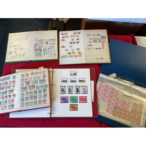 295 - A box of assorted stamp albums