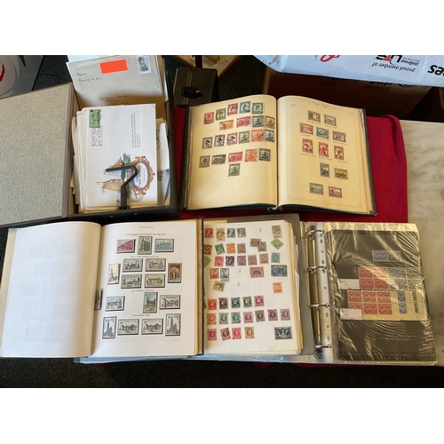 295 - A box of assorted stamp albums