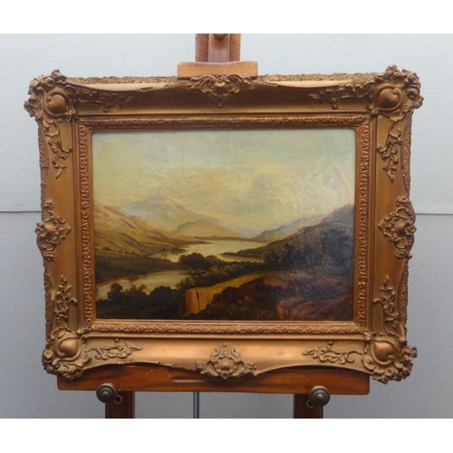 151 - Late C19th Oil On Canvas Welsh? Mountain Scene with meandering river, sheep grazing, signed Formby? ... 