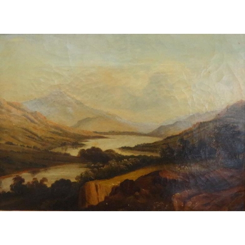 151 - Late C19th Oil On Canvas Welsh? Mountain Scene with meandering river, sheep grazing, signed Formby? ... 