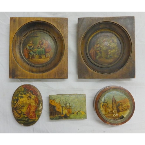 271 - 2 C19th Framed Dutch Paintings on Metal, interior scenes figures drinking, smoking & revelling, Circ... 