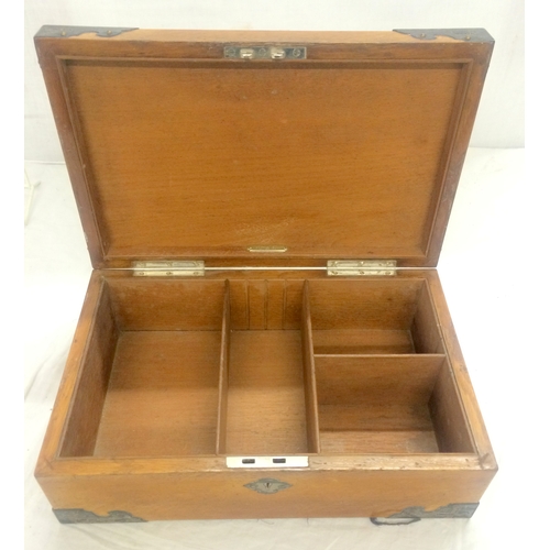 258 - Silver Mounted Oak Mappin & Webb Cigar Humidor with silver corners, central silver plaque dated May ... 