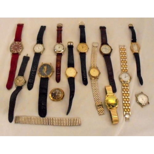 412 - Gents Quartz & Other Wristwatches incl. Citron, Rotary etc. all untested