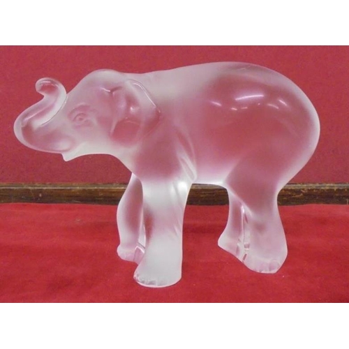 273 - Lalique 'Timora' Elephant Sculpture No. 1179200, signed in script to base Lalique France, approx. 3 ... 