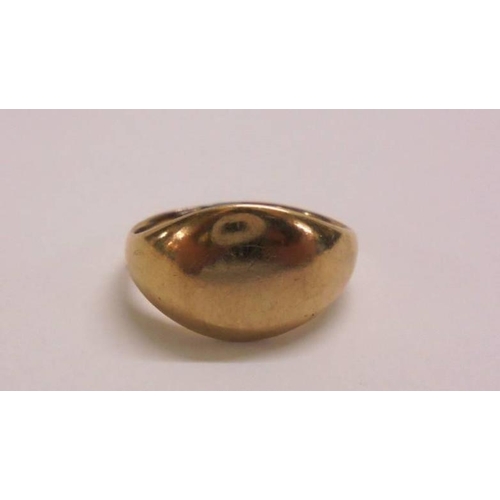 498 - Rose Gold Signet Ring, size K