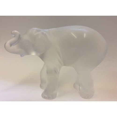 273 - Lalique 'Timora' Elephant Sculpture No. 1179200, signed in script to base Lalique France, approx. 3 ... 