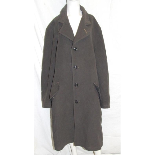 527 - WRV Chevignon Brown Leather Jacket size XL & Armani Jeans Brown Wool Coat size 44 (2)