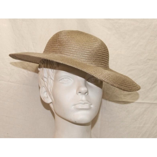 529 - Vintage Hats incl. Right Impressions Cream Sisal Formal Hat, Eastex Taupe Rami Hat, Black Velvet 40s... 