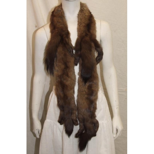 531 - 4 Pelt Mink Stole with tails & feet, Single Pelt Mink Stole with head, tail & feet & 2 Ermine Stoles... 