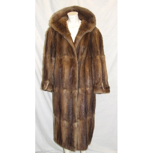 534 - Ladies Full Length Mink Coat, satin lining, no labels