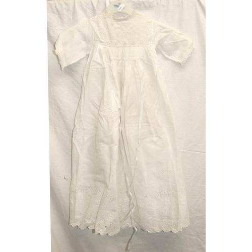 540 - Childs Christening Dress with broderie anglaise details, Childs White Cotton Victorian Style Pettico... 