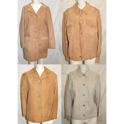 542 - Ladies Clothing incl. 2 Ladies Caramel Suede Jackets labelled Drapers Glastonbury & Good Time size 1... 