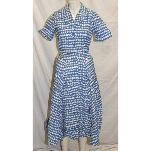 545 - Ladies Vintage Dresses incl. Horrockses black/white dress with matching belt & scarf, Horrockses whi... 