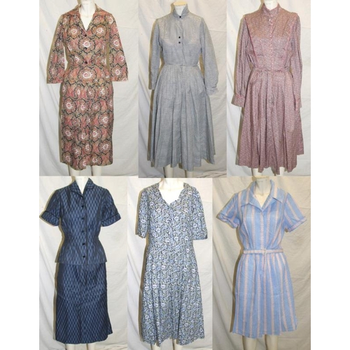 546 - Ladies Vintage Dresses incl. Origin cotton pink floral prairie style labelled size 16, Laura Ashley ... 