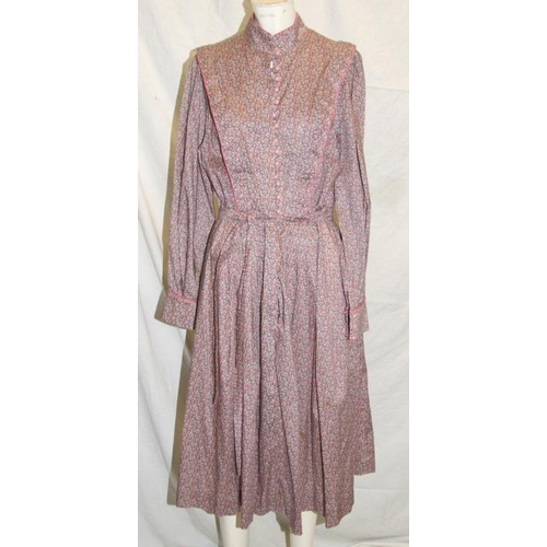 546 - Ladies Vintage Dresses incl. Origin cotton pink floral prairie style labelled size 16, Laura Ashley ... 