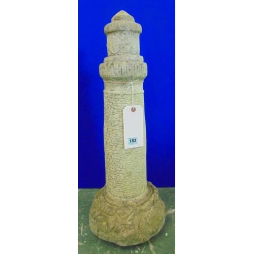 183 - Precast Concrete Garden Ornament Lighthouse