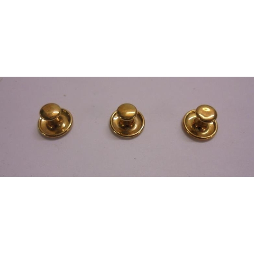 525 - 9ct Gold Buttons in James Walker case (3)