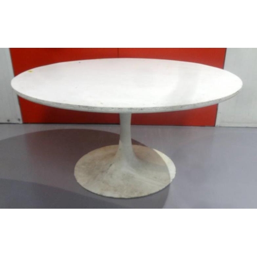 26 - Spun Aluminium Circular Coffee Table with painted top