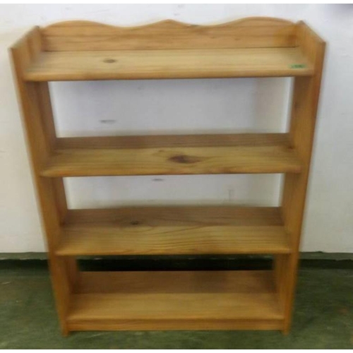 173 - Set Standing Open Pine Shelves with wavy upstand