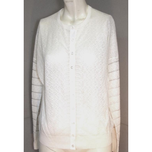 544 - Ladies Knitwear: Jigsaw pale mint wrapover cardigan, Karen Millen white cardigan, Karen Millen black... 