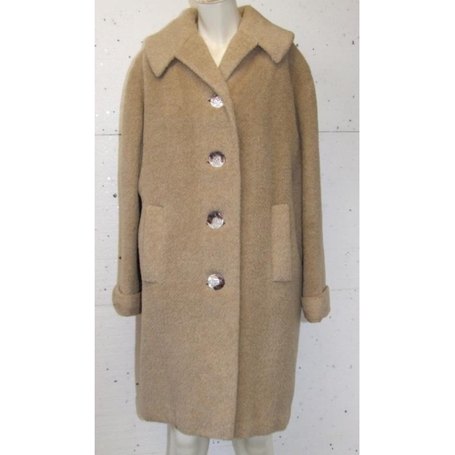 558 - Ladies Vintage Camel Style Coat, unlabelled, approx. 22