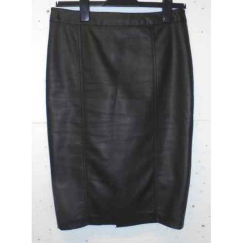 563 - Ladies Black Skirts: Next black leather size 8, DKNY size 10, Master & Margarita size 12, Peter O'Ma... 