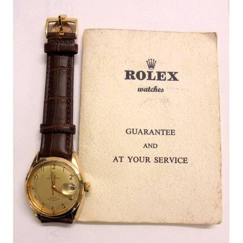 206 - Rolex Tudor Prince Oyster Date Automatic with champagne dial, date aperture, gilt Arabic numerals, g... 