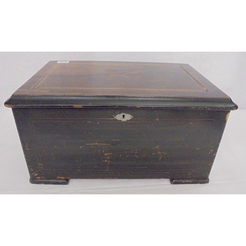 233 - Late C19th/Early C20th Rosewood Cased Music Box with additional drums, 3 bells, approx. 17