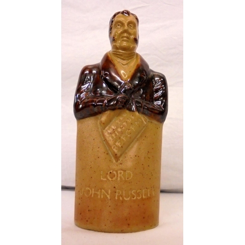 232 - C19th Stoneware Salt Glazed Bottle 'The True Spirit of Reform Lord John Russell' by Belper & Denby  ... 