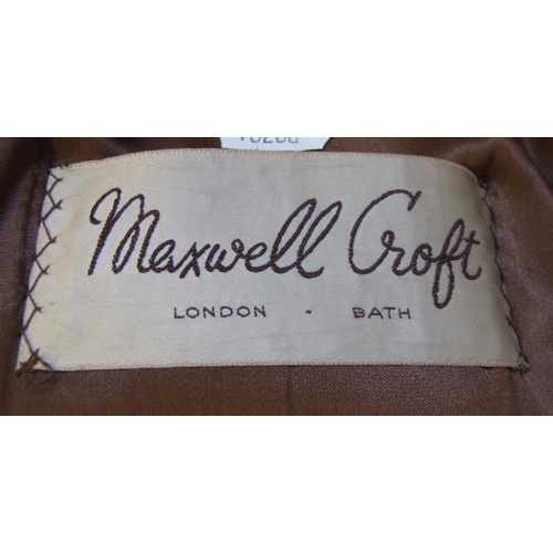 509 - Ladies Mink Coat labelled Maxwell Croft London Bath, with shawl collar, hook & eye fastening, measur... 