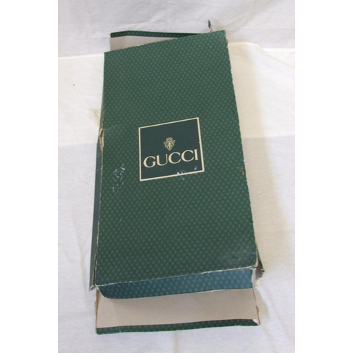 516 - Pair Ladies Brown Leather Gucci Boots size 39/6 (BOX IN OFFICE)